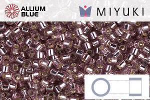MIYUKI Delica® Seed Beads (DB0146) 11/0 Round - Silver Lined Smoky Amethyst