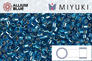 MIYUKI Delica® Seed Beads (DB0149) 11/0 Round - Silver Lined Capri Blue