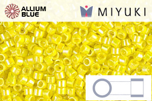 MIYUKI Delica® Seed Beads (DB0160) 11/0 Round - Opaque Yellow AB - Click Image to Close