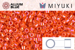 MIYUKI Delica® Seed Beads (DB0161) 11/0 Round - Opaque Orange AB