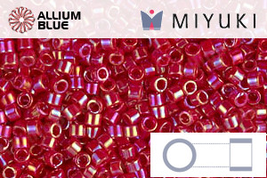 MIYUKI Delica® Seed Beads (DB0162) 11/0 Round - Opaque Red AB