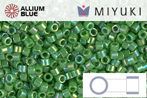 MIYUKI Delica® Seed Beads (DB0163) 11/0 Round - Opaque Green AB - Haga Click en la Imagen para Cerrar