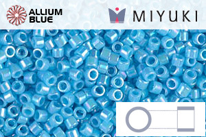 MIYUKI Delica® Seed Beads (DB0164) 11/0 Round - Opaque Turquoise Blue AB - 關閉視窗 >> 可點擊圖片