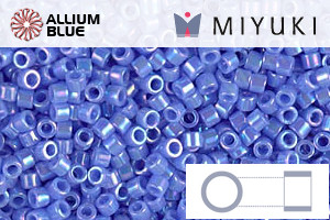 MIYUKI Delica® Seed Beads (DB0167) 11/0 Round - Opaque Med Blue AB - Haga Click en la Imagen para Cerrar