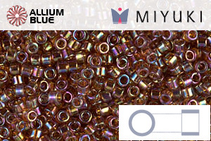 MIYUKI Delica® Seed Beads (DB0170) 11/0 Round - Transparent Dark Topaz AB - 關閉視窗 >> 可點擊圖片