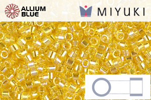 MIYUKI Delica® Seed Beads (DB0171) 11/0 Round - Transparent Yellow AB