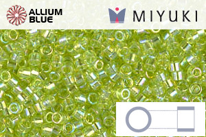MIYUKI Delica® Seed Beads (DB0174) 11/0 Round - Transparent Chartreuse AB