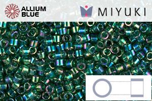 MIYUKI Delica® Seed Beads (DB0175) 11/0 Round - Transparent Emerald AB - 關閉視窗 >> 可點擊圖片