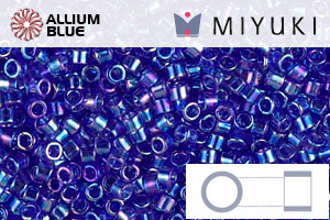 MIYUKI Delica® Seed Beads (DB0178) 11/0 Round - Transparent CobaLight AB - 关闭视窗 >> 可点击图片