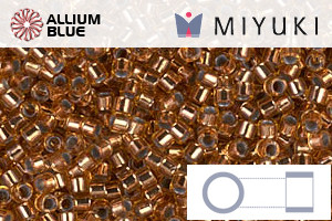 MIYUKI Delica® Seed Beads (DB0181) 11/0 Round - Silver Lined Light Bronze