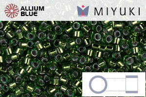 MIYUKI Delica® Seed Beads (DB0182) 11/0 Round - Silver Lined Jade Green