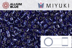MIYUKI Delica® Seed Beads (DB0183) 11/0 Round - Silver Lined Royal Blue