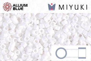 MIYUKI Delica® Seed Beads (DB0200) 11/0 Round - Opaque White - Click Image to Close