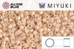 MIYUKI Delica® Seed Beads (DB0204) 11/0 Round - Antique Beige Ceylon - Click Image to Close