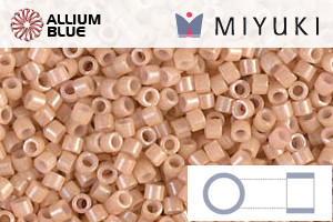 MIYUKI Delica® Seed Beads (DB0208) 11/0 Round - Opaque Tan Luster - Click Image to Close
