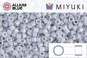 MIYUKI Delica® Seed Beads (DB0209) 11/0 Round - Opaque Light Gray Luster - Click Image to Close