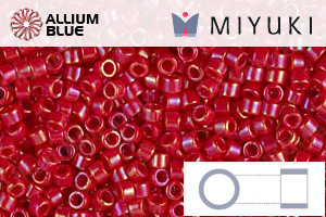 MIYUKI Delica® Seed Beads (DB0214) 11/0 Round - Opaque Red Luster - Click Image to Close