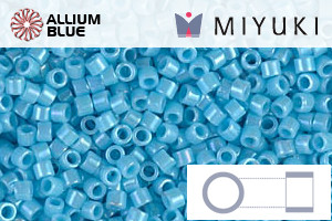 MIYUKI Delica® Seed Beads (DB0215) 11/0 Round - Opaque Turquoise Blue Luster