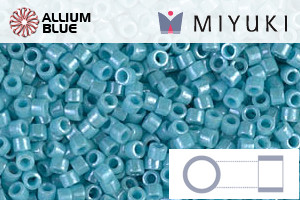 MIYUKI Delica® Seed Beads (DB0217) 11/0 Round - Opaque Turquoise Green Luster - Click Image to Close