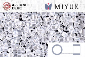 MIYUKI Delica® Seed Beads (DB0231) 11/0 Round - Crystal Ceylon - Click Image to Close