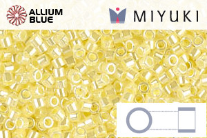 MIYUKI Delica® Seed Beads (DB0232) 11/0 Round - Light Lemon Ice Ceylon - Click Image to Close