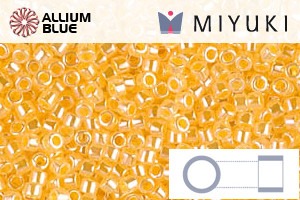 MIYUKI Delica® Seed Beads (DB0233) 11/0 Round - Light Daffodil Ceylon - Click Image to Close