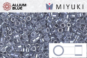 MIYUKI Delica® Seed Beads (DB0242) 11/0 Round - Silver Gray Ceylon - Click Image to Close