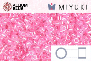 MIYUKI Delica® Seed Beads (DB0246) 11/0 Round - Dark Cotton Candy Pink Ceylon - Click Image to Close