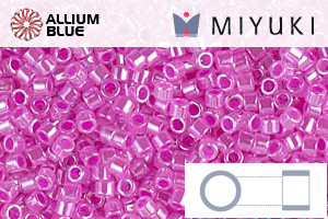 MIYUKI Delica® Seed Beads (DB0247) 11/0 Round - Hot Pink Ceylon - Click Image to Close