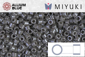 MIYUKI Delica® Seed Beads (DB0268) 11/0 Round - Opaque Blueberry Luster - Click Image to Close