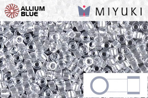 MIYUKI Delica® Seed Beads (DB0271) 11/0 Round - Sparkling Silver Gray Lined Crystal - Click Image to Close