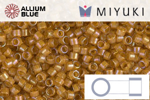 MIYUKI Delica® Seed Beads (DB0272) 11/0 Round - Goldenrod Lined Topaz AB - Click Image to Close