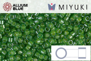 MIYUKI Delica® Seed Beads (DB0274) 11/0 Round - Lined Pea Green Luster