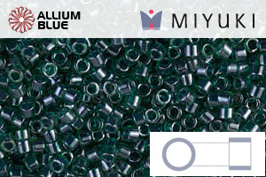 MIYUKI Delica® Seed Beads (DB0275) 11/0 Round - Lined Emerald Luster - Click Image to Close