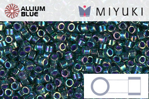 MIYUKI Delica® Seed Beads (DB0276) 11/0 Round - Lined Emerald AB - Click Image to Close