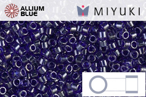 MIYUKI Delica® Seed Beads (DB0277) 11/0 Round - Transparent CobaLight Luster - Click Image to Close