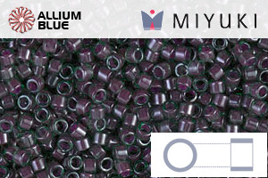 MIYUKI Delica® Seed Beads (DB0279) 11/0 Round - Cranberry Lined Emerald Luster - Haga Click en la Imagen para Cerrar