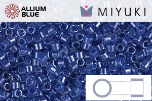 MIYUKI Delica® Seed Beads (DB0285) 11/0 Round - Blue Lined Aqua - Click Image to Close