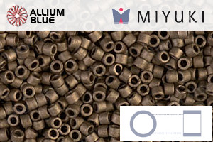 MIYUKI Delica® Seed Beads (DB0322) 11/0 Round - Matte Metallic Dark Bronze - Click Image to Close