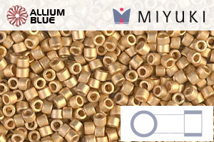 MIYUKI Delica® Seed Beads (DB0331) 11/0 Round - Matte 24kt Gold Plated - 关闭视窗 >> 可点击图片