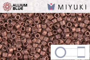 MIYUKI Delica® Seed Beads (DB0340) 11/0 Round - Matte Copper Plated - Click Image to Close