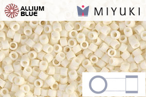 MIYUKI Delica® Seed Beads (DB0352) 11/0 Round - Matte Opaque Cream - Click Image to Close