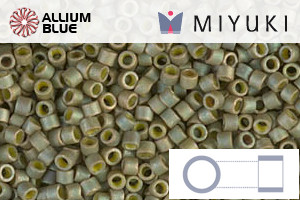 MIYUKI Delica® Seed Beads (DB0372) 11/0 Round - Matte Opaque Light Olive Luster - 關閉視窗 >> 可點擊圖片