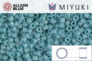 MIYUKI Delica® Seed Beads (DB0375) 11/0 Round - Matte Opaque Turquoise Blue Luster - Haga Click en la Imagen para Cerrar