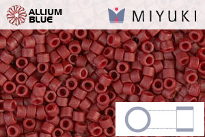 MIYUKI Delica® Seed Beads (DB0378) 11/0 Round - Matte Metallic Brick Red - Click Image to Close