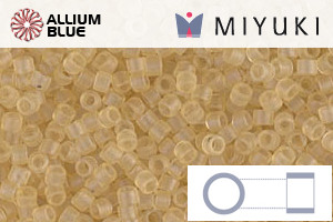 MIYUKI Delica® Seed Beads (DB0382) 11/0 Round - Matte Transparent Pale Topaz - Click Image to Close