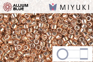 MIYUKI Delica® Seed Beads (DB0411) 11/0 Round - Galvanized Apricot Gold