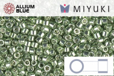 MIYUKI Delica® Seed Beads (DB0414) 11/0 Round - Galvanized Dark Sea Foam