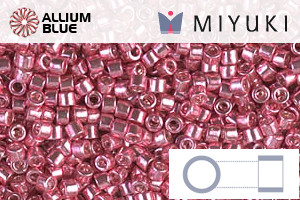 MIYUKI Delica® Seed Beads (DB0420) 11/0 Round - Galvanized Dark Coral