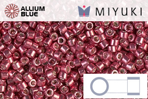 MIYUKI Delica® Seed Beads (DB0428) 11/0 Round - Galvanized Light Cranberry